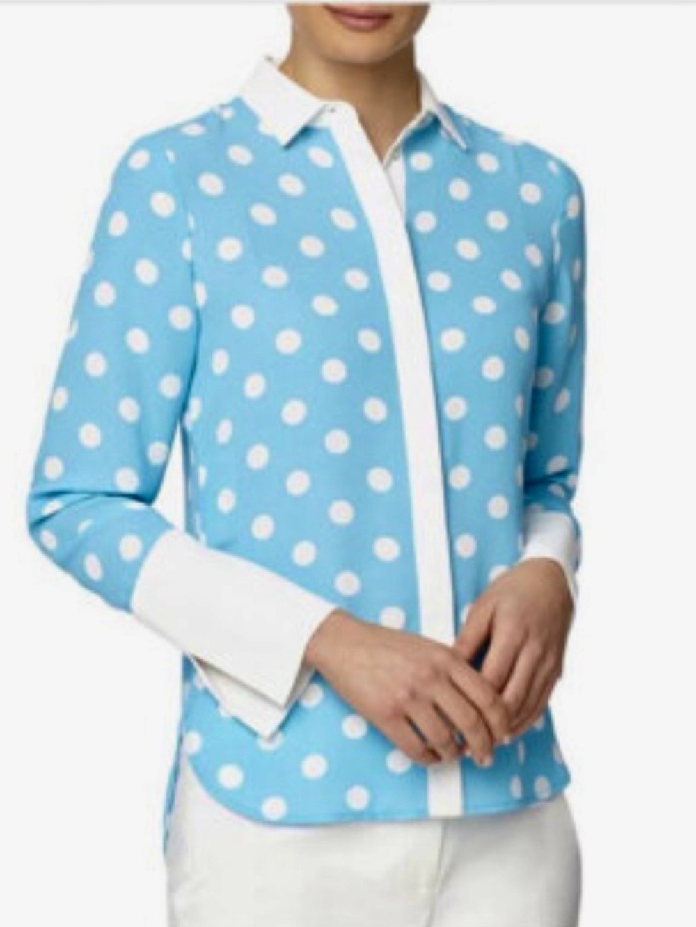 NWT, Anne Klein polka dot blouse size medium